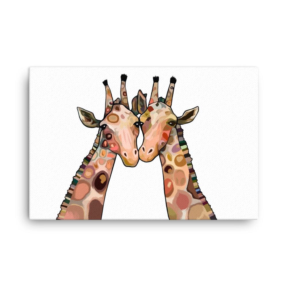 giraffes making hearts