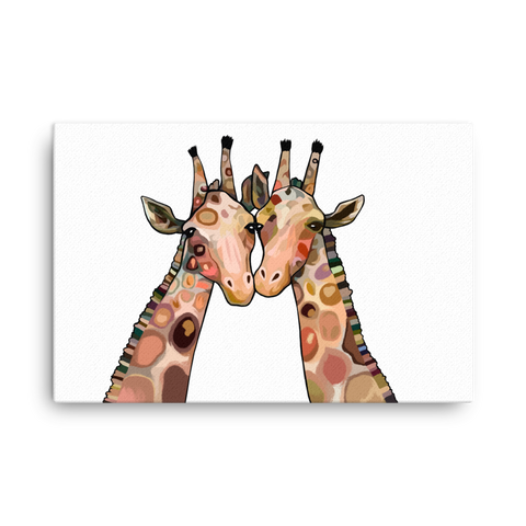 Giraffes Love Canvas