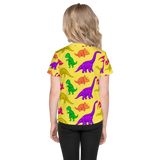 Little Dinosaur Kids Crew Neck T-Shirt Yellow