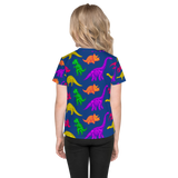 Little Dinosaur Kids Crew Neck T-Shirt Blue