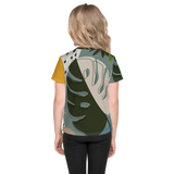 Summer Paradise Monstera Leaf Crew Neck T-Shirt