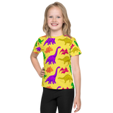 Little Dinosaur Kids Crew Neck T-Shirt Yellow