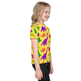 Little Dinosaur Kids Crew Neck T-Shirt Yellow