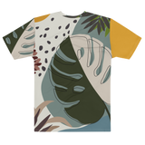 Summer Paradise Monstera Leaf Crew Neck T-Shirt