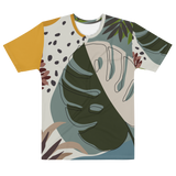 Summer Paradise Monstera Leaf Crew Neck T-Shirt