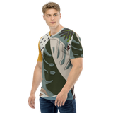 Summer Paradise Monstera Leaf Crew Neck T-Shirt