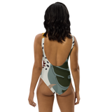 Summer Paradise Monstera Leaf One-Piece Swimsuit