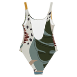 Summer Paradise Monstera Leaf One-Piece Swimsuit