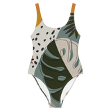 Summer Paradise Monstera Leaf One-Piece Swimsuit