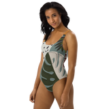 Summer Paradise Monstera Leaf One-Piece Swimsuit