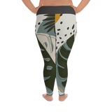 Plus Size Summer Paradise Monstera Leaf Leggings