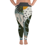 Plus Size Summer Paradise Monstera Leaf Leggings