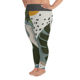 Plus Size Summer Paradise Monstera Leaf Leggings