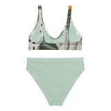 Summer Paradise Monstera Leaf Recycled High-Waisted Bikini