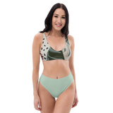 Summer Paradise Monstera Leaf Recycled High-Waisted Bikini
