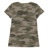Camo Print Women's Athletic T-Shirt