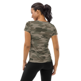 Camo Print Women's Athletic T-Shirt