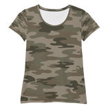 Camo Print Women's Athletic T-Shirt