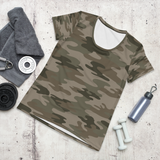 Camo Print Women's Athletic T-Shirt