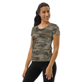 Camo Print Women's Athletic T-Shirt