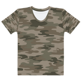 Camo Print Crew Neck T-Shirt