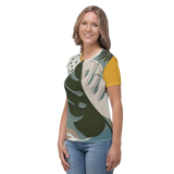 Summer Paradise Monstera Leaf Crew Neck T-Shirt