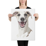 Smiling Whippet Canvas