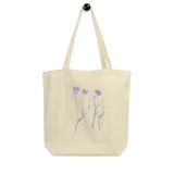 Purple Flowers Immortelle Watercolor Eco Tote Bag