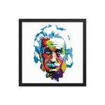 Pop Art Style Albert Einstein Framed Poster