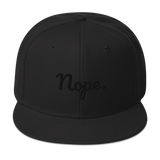 Nope Snapback Hat