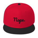 Nope Snapback Hat