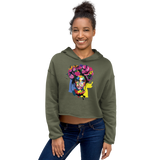 Girl With Wreath Crop Hoodie