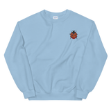 Bright Ladybug Embroidery Unisex Sweatshirt