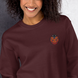 Bright Ladybug Embroidery Unisex Sweatshirt