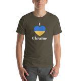 I Love Ukraine Flag Support Ukraine Unisex Premium T-Shirt