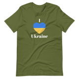 I Love Ukraine Flag Support Ukraine Unisex Premium T-Shirt