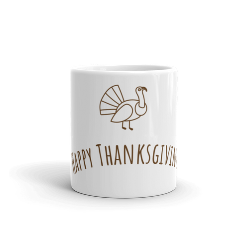 Happy Thanksgiving White Glossy Mug