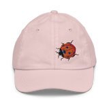 Bright Ladybug Embroidery Youth Baseball Cap