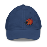 Bright Ladybug Embroidery Youth Baseball Cap